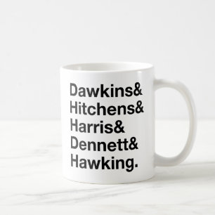 Caneca De Café Dawkins&Hitchens&Harris&Dennett&Hawking - ciência