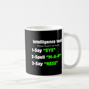 Caneca De Café Day Intelligence Test Diz Olho M A P Ness Piada
