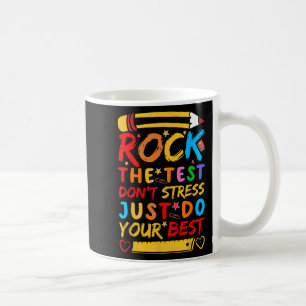 Caneca De Café Day Rock The Test Engraçado Professora Teste Estud