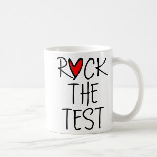 Caneca De Café Day Rock The Test Teacher Testing Day Engraçado Pr