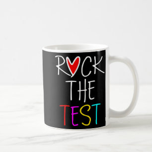 Caneca De Café Day Rock The Test Teacher Testing Day Engraçado Pr