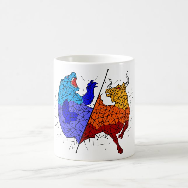 Caneca De Café Day Traders Gift - Bull and Bear Constellation (Centro)
