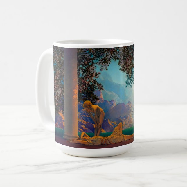 Caneca De Café DAYBREAK Maxfield Parrish 1922 (Frente Esquerda)