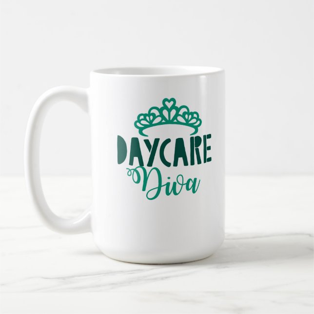 Caneca De Café Daycare Diva Son Daughter Preschoia Tiara Funny (Esquerda)