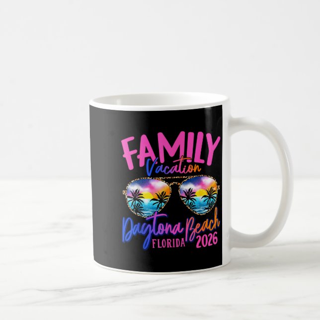 Caneca De Café Daytona Beach Florida Vacation 2026 Matching Famil (Direita)