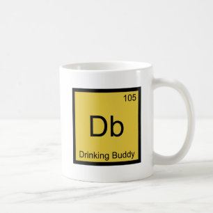 Caneca De Café Db - Símbolo de Elemento de Química de Buddy Beb
