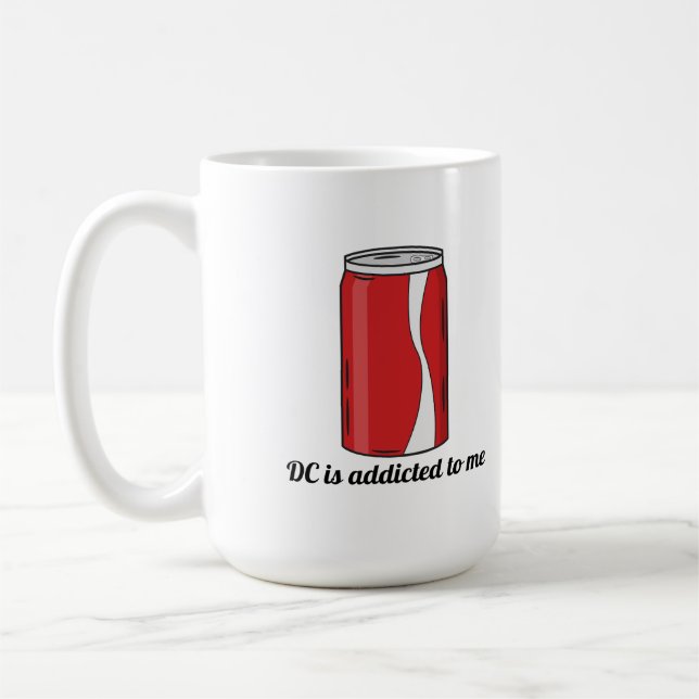 Caneca De Café DC Is Addicted to Me Soda Can Design | Funny Pop (Esquerda)
