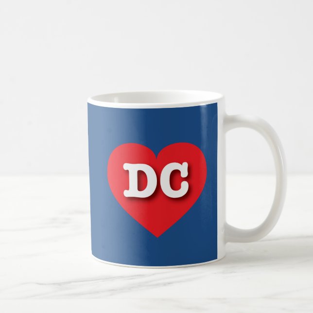 Caneca De Café DC Red Heart - Eu amo DC (Direita)