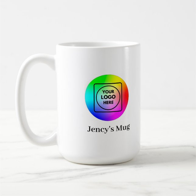 Caneca de café de 15oz com logotipo personalizado  (Esquerda)