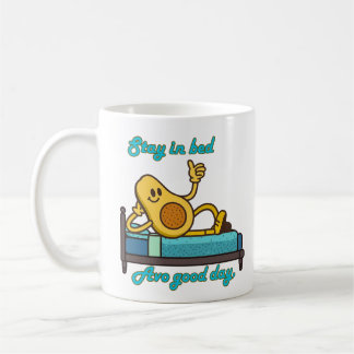 Caneca de Café de Abacate Preguiçoso e Divertido