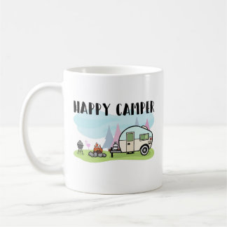 Caneca de café de acampamento de Glamping do
