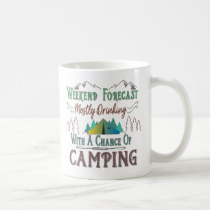 Caneca de café de acampamento engraçada