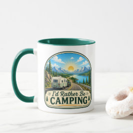 Caneca de Café de Acampamento - Eu Preferiria esta