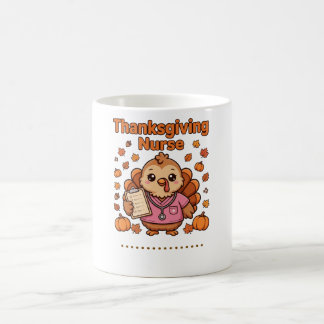 Caneca de Café de Ação de Graças Enfermeira Peru F