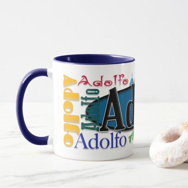 Caneca de café de Adolfo (Com Donut)
