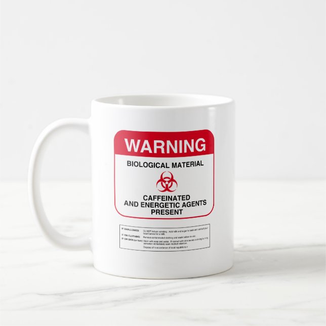 Caneca de café de advertência do Biohazard (Esquerda)