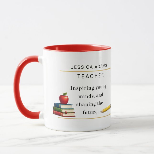 Caneca de Café de Agradecimento para Professores (Esquerda)