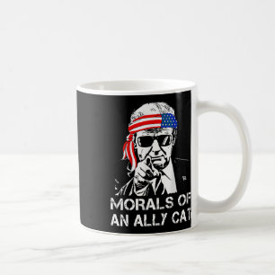 Caneca De Café De Ally Cat Funny Trump 2024 Trump Presidente