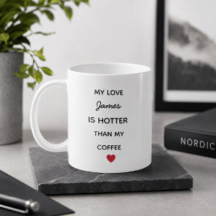 Caneca de Café de Amor Personalizada Moderna