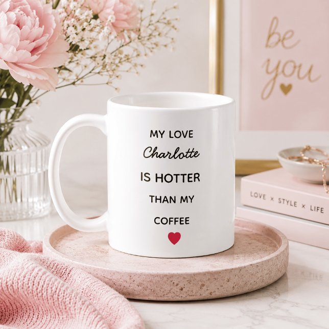 Caneca de Café de Amor Personalizada Moderna (Criador carregado)