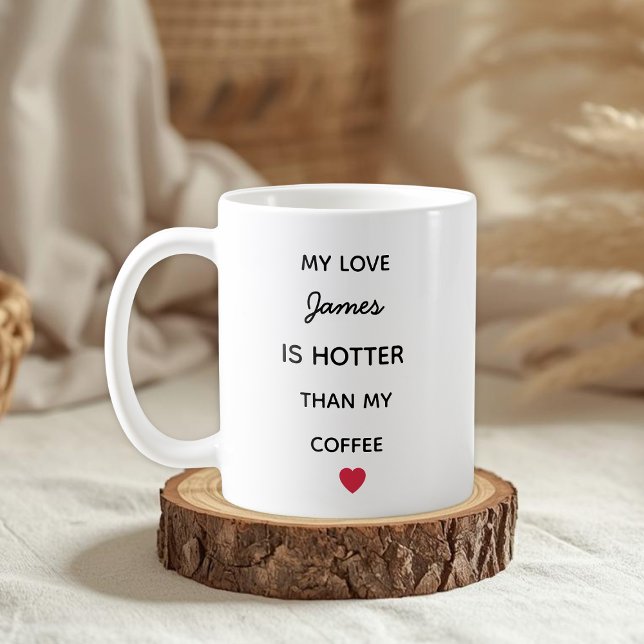 Caneca de Café de Amor Personalizada Moderna (Criador carregado)