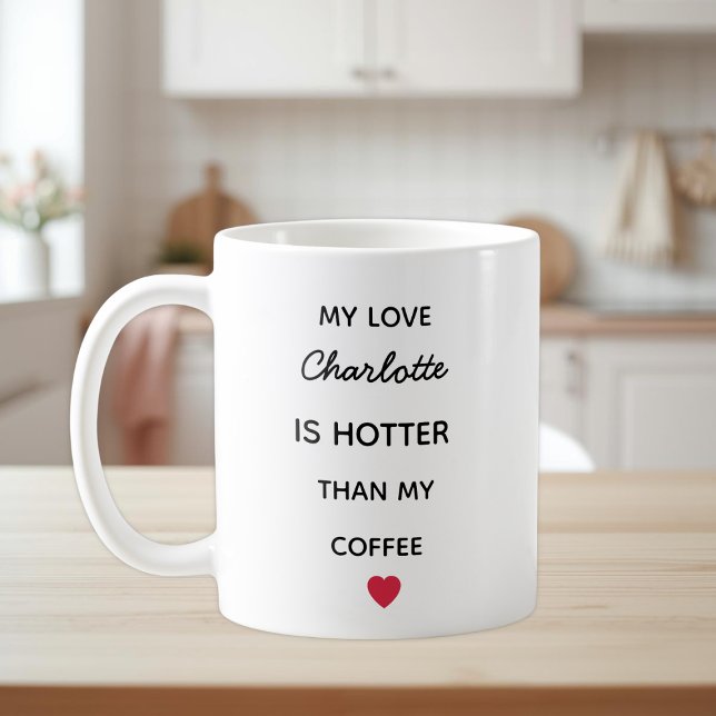 Caneca de Café de Amor Personalizada Moderna (Criador carregado)