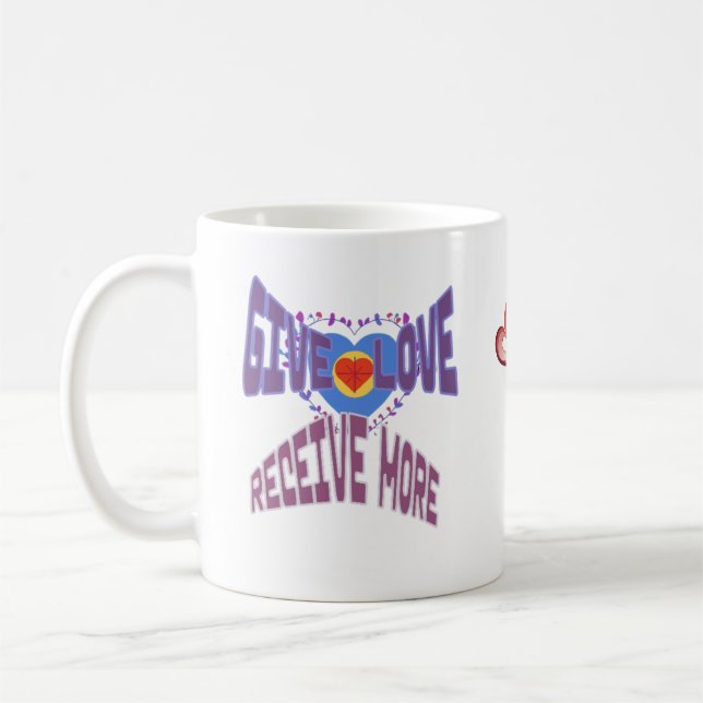 Caneca De Café Dê Amor; Receba Mais (Esquerda)