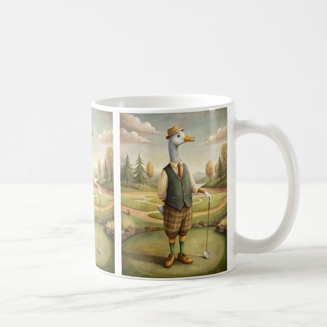Caneca de Café de Animal Jogando Golfe (Direita)