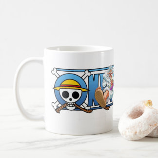 Caneca de café de anime de aventura pirata One Pie