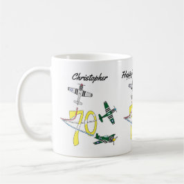 Caneca de café de aniversário de 70 anos dos Musta