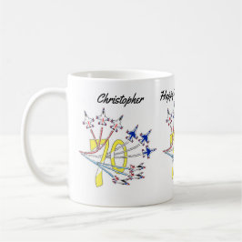 Caneca de café de aniversário de 70 anos dos Thund