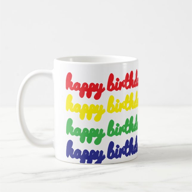 Caneca de café de aniversário feliz (Esquerda)
