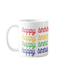 Caneca de café de aniversário feliz