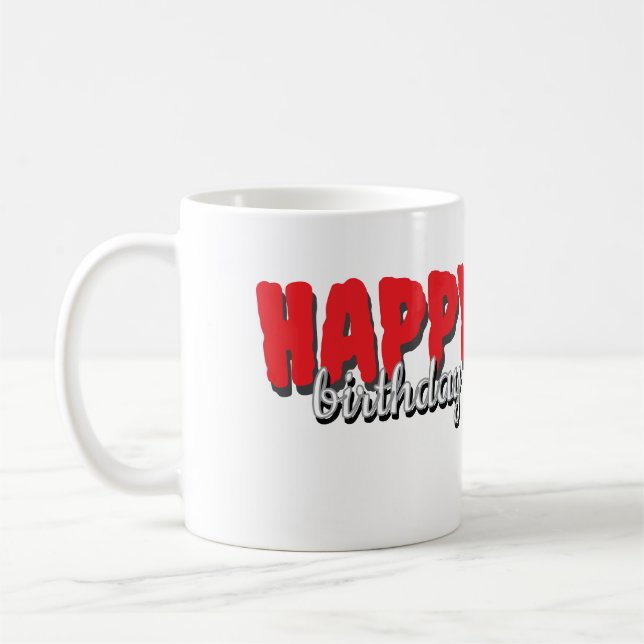 Caneca de café de aniversário feliz (Esquerda)