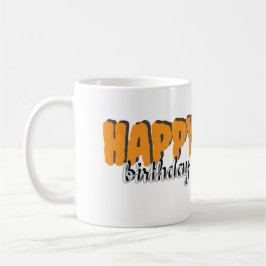 Caneca de café de aniversário feliz