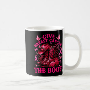 Caneca De Café Dê ao Câncer de Mama o Boot Cowgirl Conscientizaçã