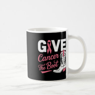 Caneca De Café Dê Ao Cancer O Cancer De Mama Da Boot Cowgirl Ri R