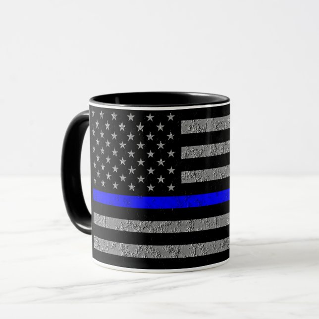 CANECA DE CAFÉ DE APOIO À LINHA AZUL FINO POLICIAL (Frente Esquerda)