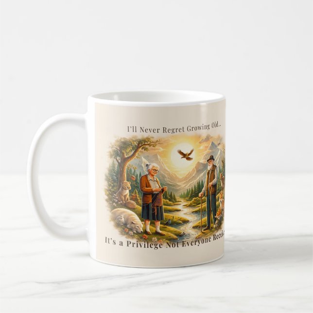 Caneca de Café de Aposentadoria Inspiradora (Esquerda)