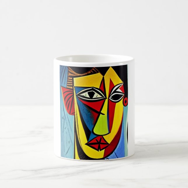Caneca de Café de Arte Abstrata (Centro)