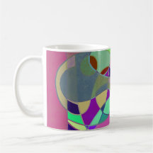 Caneca de Café de Arte Abstrata "Abstrato Colorido