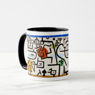 Caneca de café de arte abstrata do porto rico de P