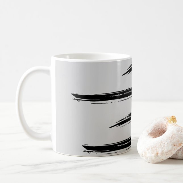 Caneca de Café de Arte Abstrata Moderna (Com Donut)