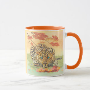 Caneca de café de arte-leopardo