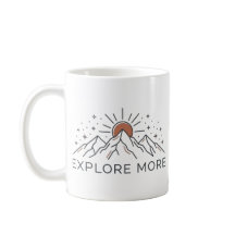 Caneca de Café de Aventura na Montanha Explore Mai