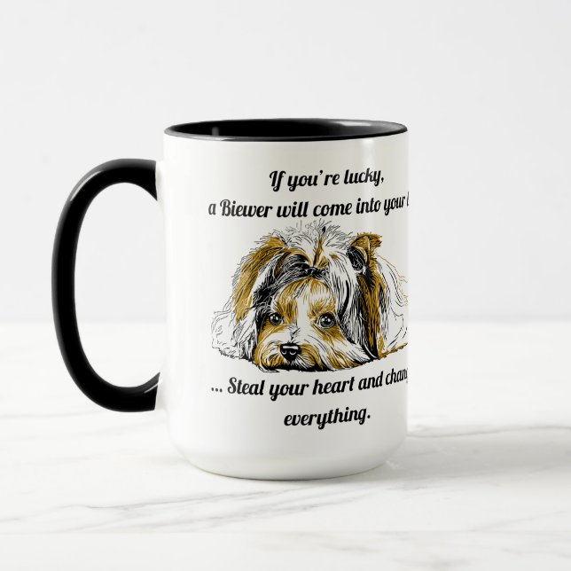 Caneca de café de Biewer Terrier (Esquerda)