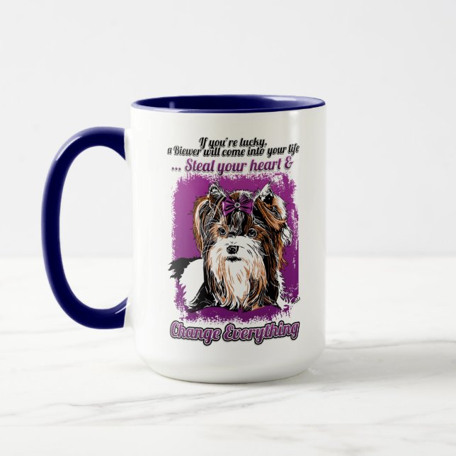 Caneca de café de Biewer Terrier (Esquerda)