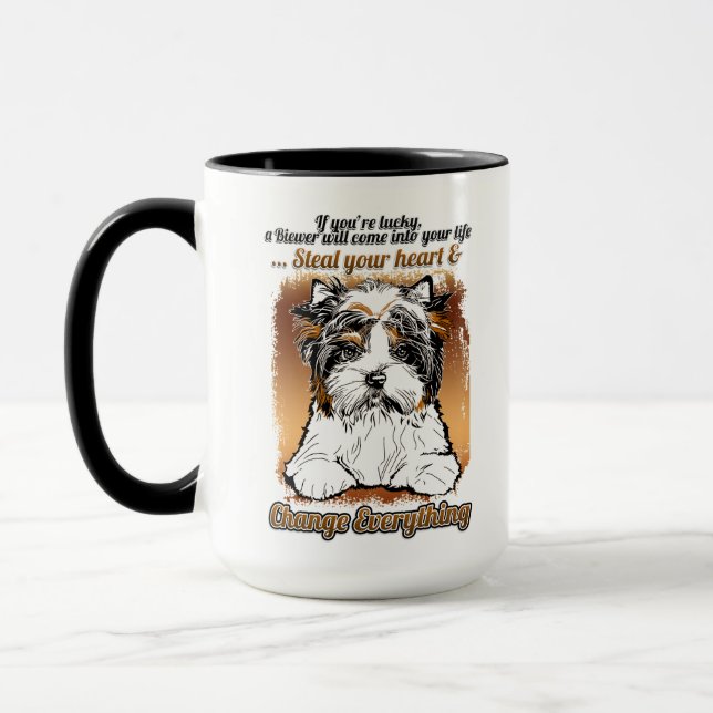 Caneca de café de Biewer Terrier (Esquerda)