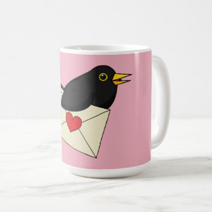 Caneca De Café De Blackbird com Amor