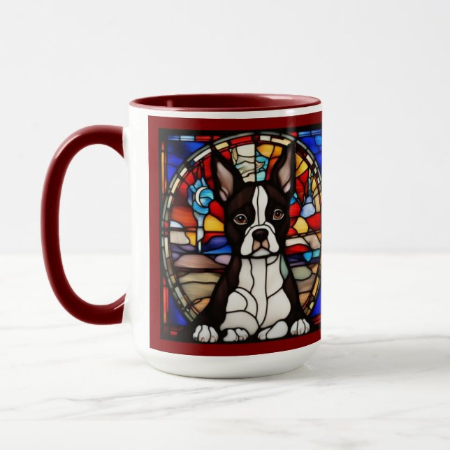 Caneca de Café de Boston Terrier Fofa (Esquerda)